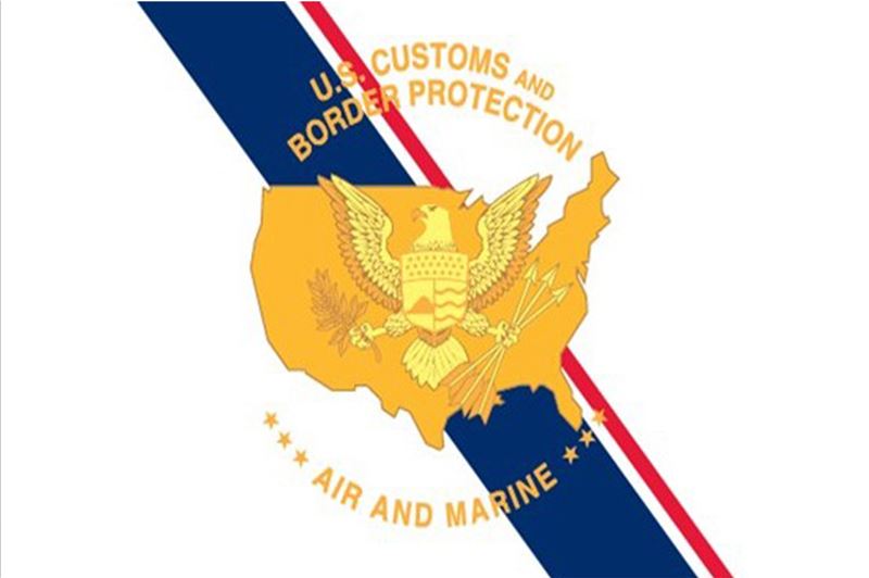 United States (U.S.) Customs and Border Protection (CBP) Air and Marine Operations Flags On