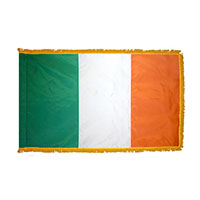 Ireland Indoor Nylon Flag with Fringe